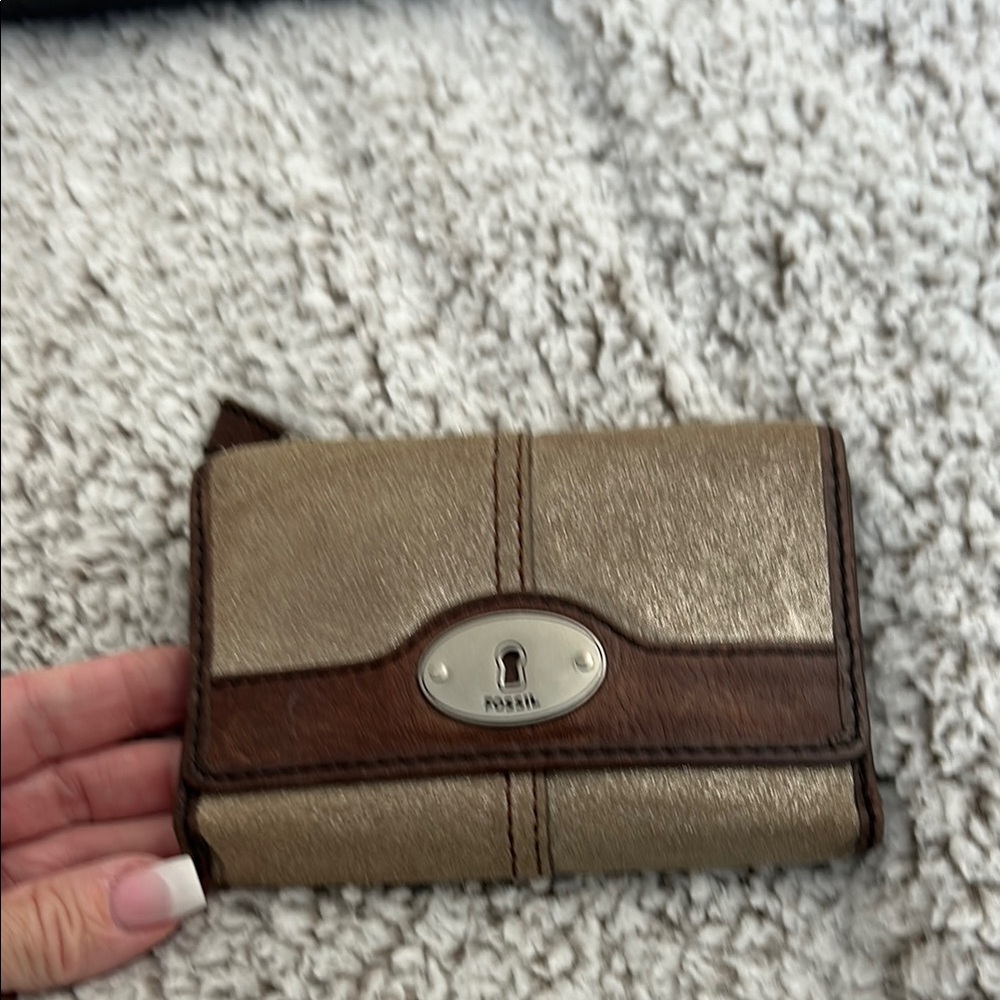 Fossil Gold and Brown Women's Wallet